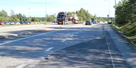 Ny gång- och cykelport byggs vid Kulla vägskäl längs Vaxholmsvägen i Österåker